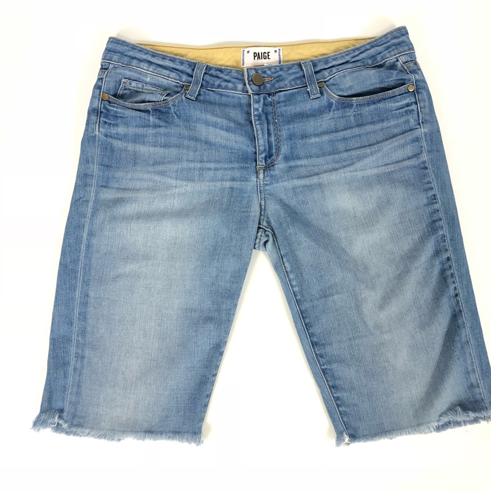PAIGE Jeans Kylie Crop Skinny Light Wash CUTOFF